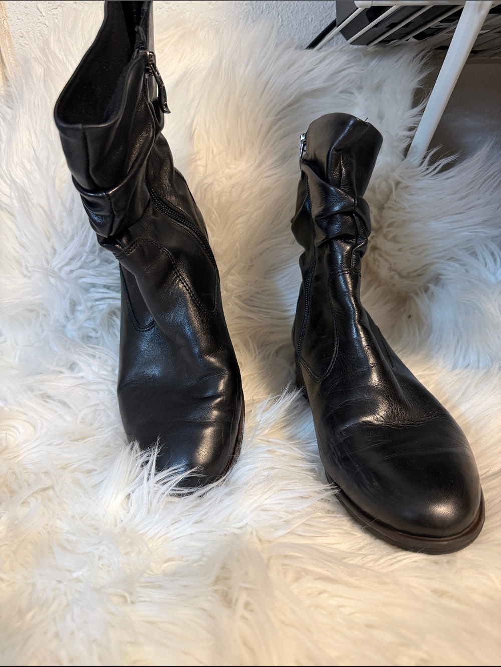 ARA Dark brown Leather Mid-Calf Boots size 5 1/2 (8 USA) made in Germany